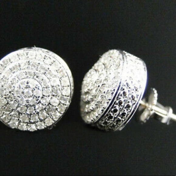 New Sterling silver diamond stud earrings - Picture 5 of 5